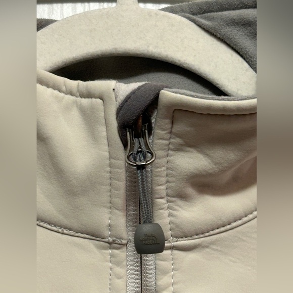 The North Face Apex Womens S Jacket cream gray full zip outdoors cozy hiking - Picture 3 of 16